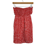 White Fox Red Floral Print Strapless Dress NWT - Size S (See Notes)