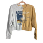 Abercrombie & Fitch Half Carmel and Half Charleston Cropped Sweatshirt- Size M (see notes)