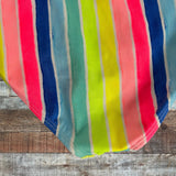 Cat & Jack Neon Coral and Rainbow Stripes Back Zip Swimsuit- Size S 6/6X (see notes, we have matching swimsuit)