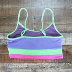 Beach Riot Periwinkle/Mint/Pink Color Block Ribbed Crop Tankini Top NWT- Size XL (we have matching bottoms)