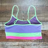 Beach Riot Periwinkle/Mint/Pink Color Block Ribbed Crop Tankini Top NWT- Size XL (we have matching bottoms)
