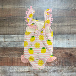 Cecil And Lou Pink Stripe Lemon Swimsuit - Size 2T