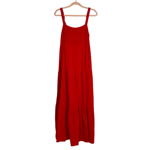 Skies are Blue Red Muslin Dress- Size S