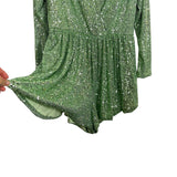 Melissa Mercedes x ELOQUII Light Green Sequin Back Cutout Romper - Size 14 (See Notes)