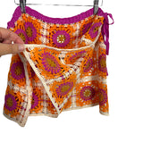 Wild Fabel Multi Color Crochet Cover Up Skirt NWT - Size XL