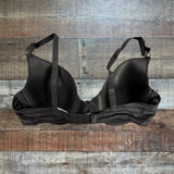 Maidenform Black with Sheer/Stripes Overlay Underwire Bra- Size 34D
