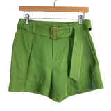 Vince Green Linen Blend Belted Shorts- Size 0