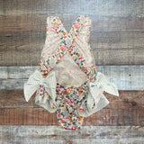 Sal & Pimenta Blue Floral Print Swimsuit - Size 3T