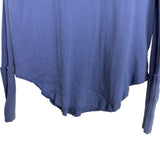 We the Free Raw Hem Long Sleeve Round Distressed Hem Thumb Hole Top- Size M