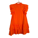 Fantastic Fawn Orange Sequin Star Dress - Size S