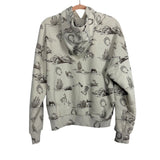 Abercrombie & Fitch Cream Western Printed Hooded Sweatshirt- Size M (sold out online)
