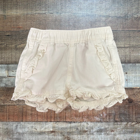 J Crew Crewcuts White Ruffle Shorts- Size 3Y