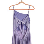 Fashion Light Purple Satin with Back Bow and Cut Out NWT- Size XL (see notes)