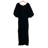 H&M Black Puff Sleeve Back Slit Dress- Size XXL