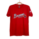 Next Level Red Braves T-Shirt - Size S
