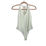 Free People Intimately Ivory Ribbed Thong Bodysuit NWT- Size S