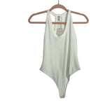 Free People Intimately Ivory Ribbed Thong Bodysuit NWT- Size S