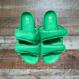 GAP Green Double Velcro Strap Slide On Sandals- Size 8