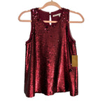 Rachel by Rachel Roy Port Wine Sequins Top NWT- Size XS