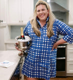Holly Shae Design Blue and White Print Dress- Size ~XL/XXL (no size tag, fits like XL/XXL)