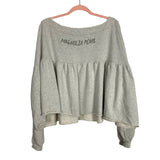 Magnolia Pearl Grey Raw Hem Sweatshirt- Size ~M (no size tag, fits like M)