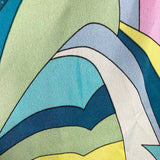 Show Me Your Mumu Multi Color Satin One Shoulder Tropez Maxi Dress- Size L (see notes, sold out online)