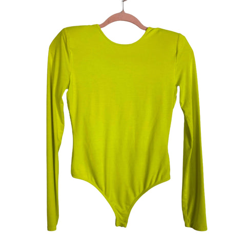 NBD Neon Scoop Back Bodysuit With Shoulder Pads - Size S (See Notes)