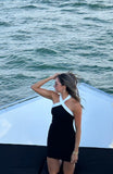 ACOA Black/White Halter Dress - Size S