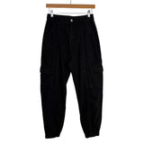 SHEIN Black Cargo Pocket Jogger Jeans- Size XS (Inseam 26”)