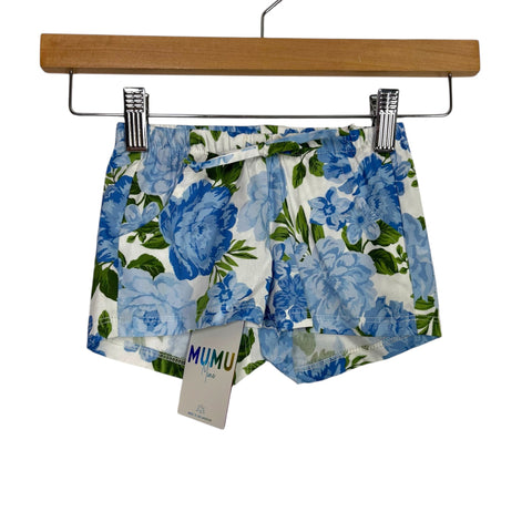 Show Me Your Mumu Mini Cottage Floral Blue Lil Easy Shorts NWT - Size 1T (We Have Matching Top!)