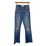 MOTHER SUPERIOR The Tripper Ankle Distressed Button Fly Jeans- Size 25 (Inseam 27”)