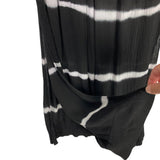 Mudpie Black and White Tie-Dye Side Slits Skirt- Size S