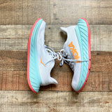HOKA White Aqua/Orange Sneakers- Size 7.5 (see notes)