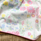 Beaufort Bonnet Company Pastel Floral Pattern with Pink Piping Romper- Size 4T (see notes)