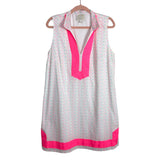 Sail to Sable White and Neon Swiss Dot Dress- Size XL