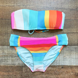 Trina Turk 25th Anniversary Colorful Strapless Padded Bikini Top- Size 2 (we have matching bottoms)