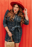 Retrofete Denim Belted Dress - Size XXL (Sold Out Online!)