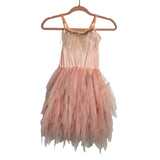IBTOM CASTLE Pink Beaded Feather Tulle Skirt Dress- Size ~5/6 (see notes)