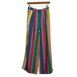 Boden Multi Color Striped Dulwich Linen Pants- Size 2R (sold out online)