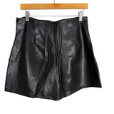 AQUA Black Faux Leather Skort- Size L (sold out online)
