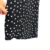 GILLI Black/White Polka Dots Button Front Tie Belt Jumpsuit- Size S