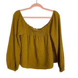 Carly Jean Brown Long Sleeve Top- Size S