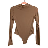 Pumiey Brown Long Sleeve Mock Neck Bodysuit- Size S (sold out online)