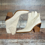 Marc Fisher Cream Leather Booties- Size 8.5 (see notes)