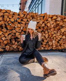 g&l White Lambs Wool Blend Beanie