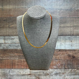 No Brand Gold Adjustable Length Herringbone Necklace