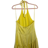 Alexis Saab Yellow Satin Halter Dress- Size S (see notes)