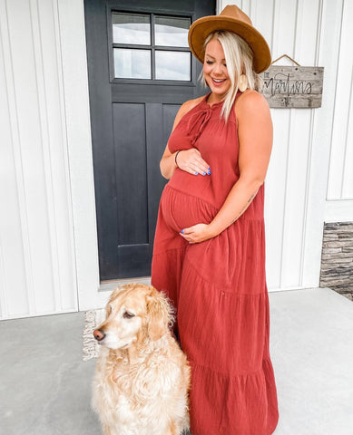 T Tahari Brick Sleeveless Dress - Size XL