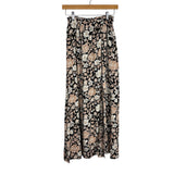 Saltwater Luxe Black/Floral Print Skirt NWT - Size S