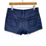 Universal Thread Dark Wash Button Fly High Rise Shortie Jean Shorts- Size 10/30